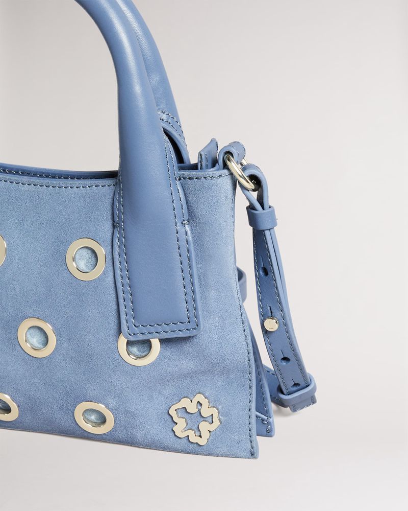 Ted Baker Mayzii Eyelet Detail Mini Grab Tote Väska Dam Blå | CZV-045263