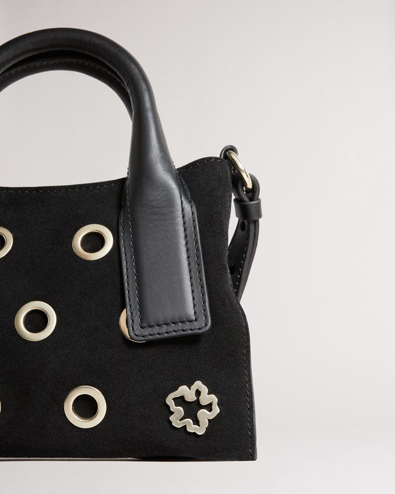 Ted Baker Mayzii Eyelet Detail Mini Grab Tote Väska Dam Svarta | WZJ-791462