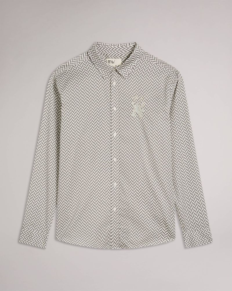 Ted Baker Mcbane Mib Löpar Man Skjorta Herr Bruna | FWM-502648