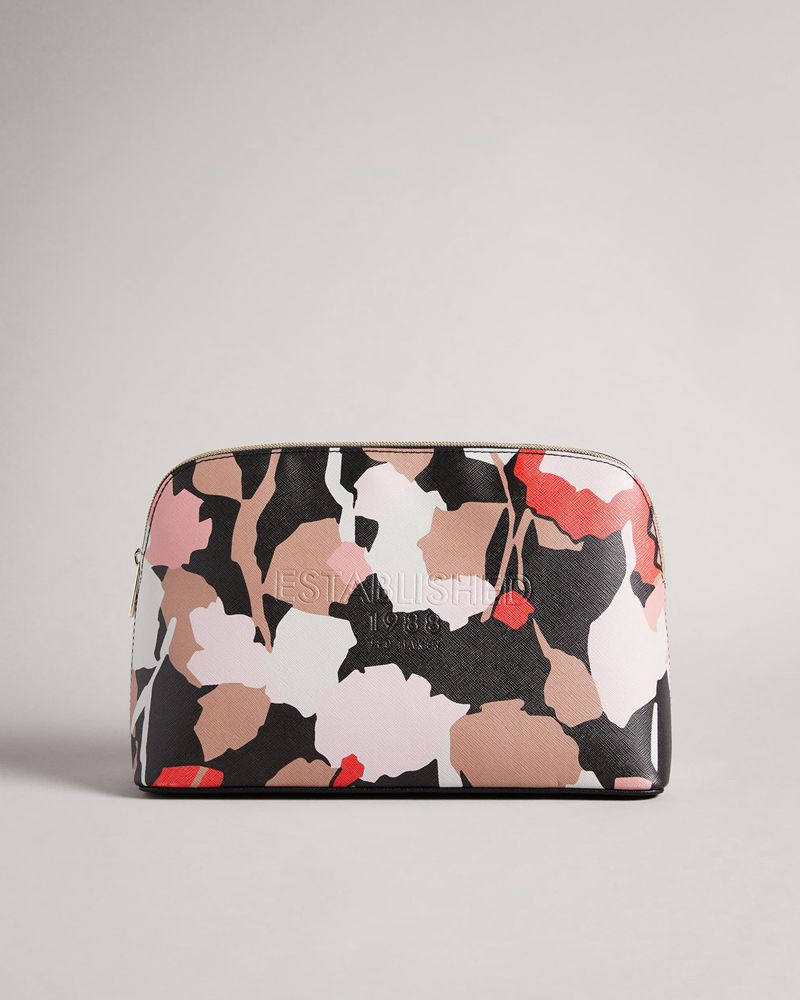 Ted Baker Mellaa Retro Flood Saffiano Deboss Wash Sminkväska Dam Svarta | YOW-439250