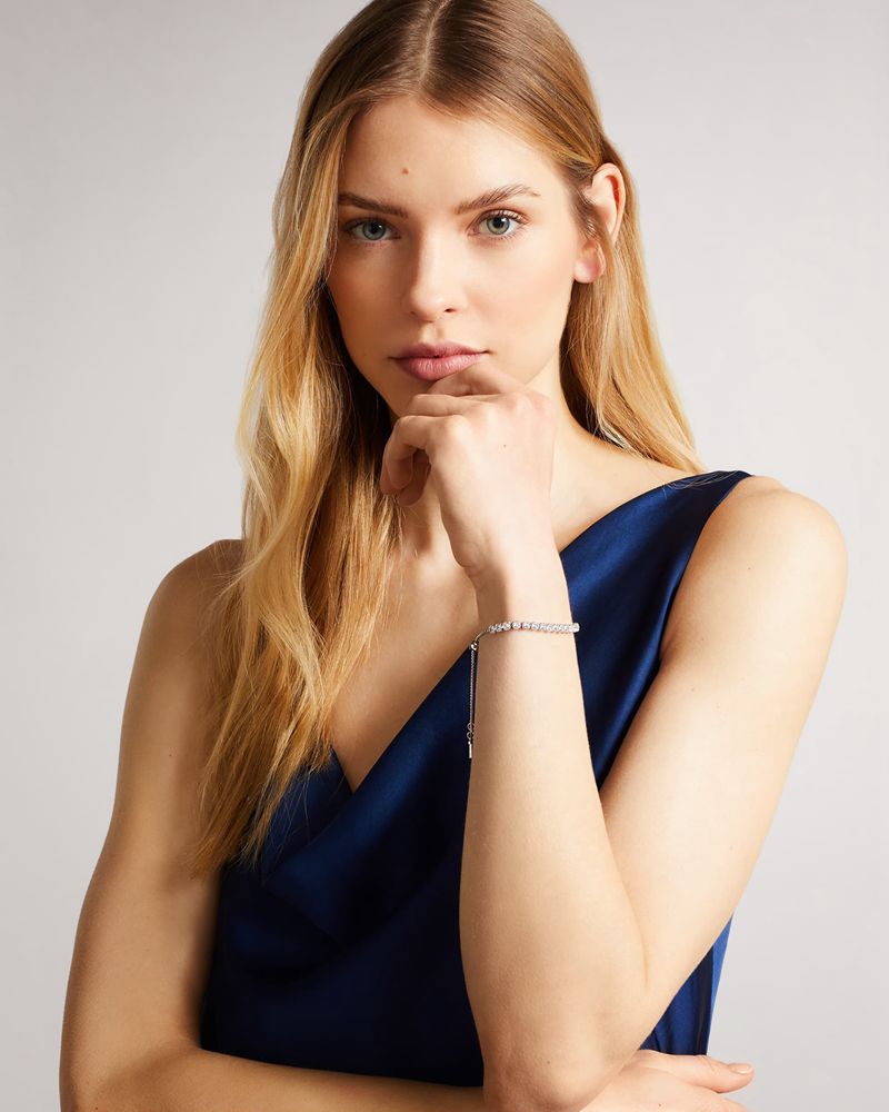 Ted Baker Melrah Icon Crystal Bracelet Smycken Dam Silver | XRN-871340