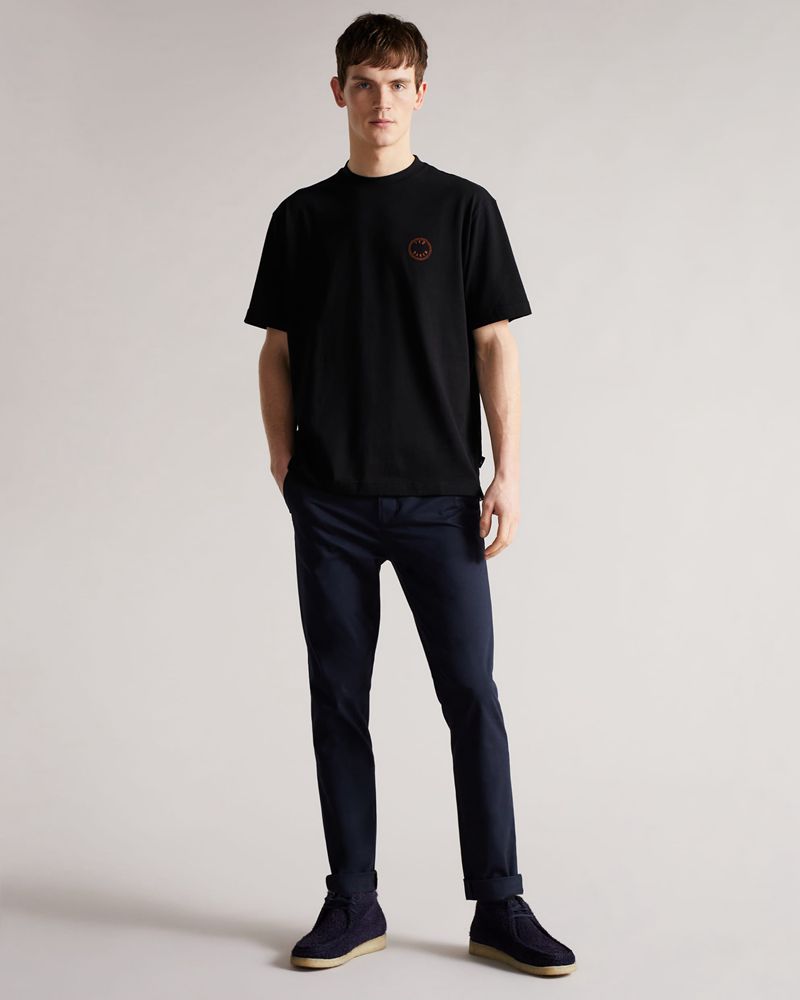 Ted Baker Merchnt Ss Transfer Printed Blast Herr Svarta | IFX-053642