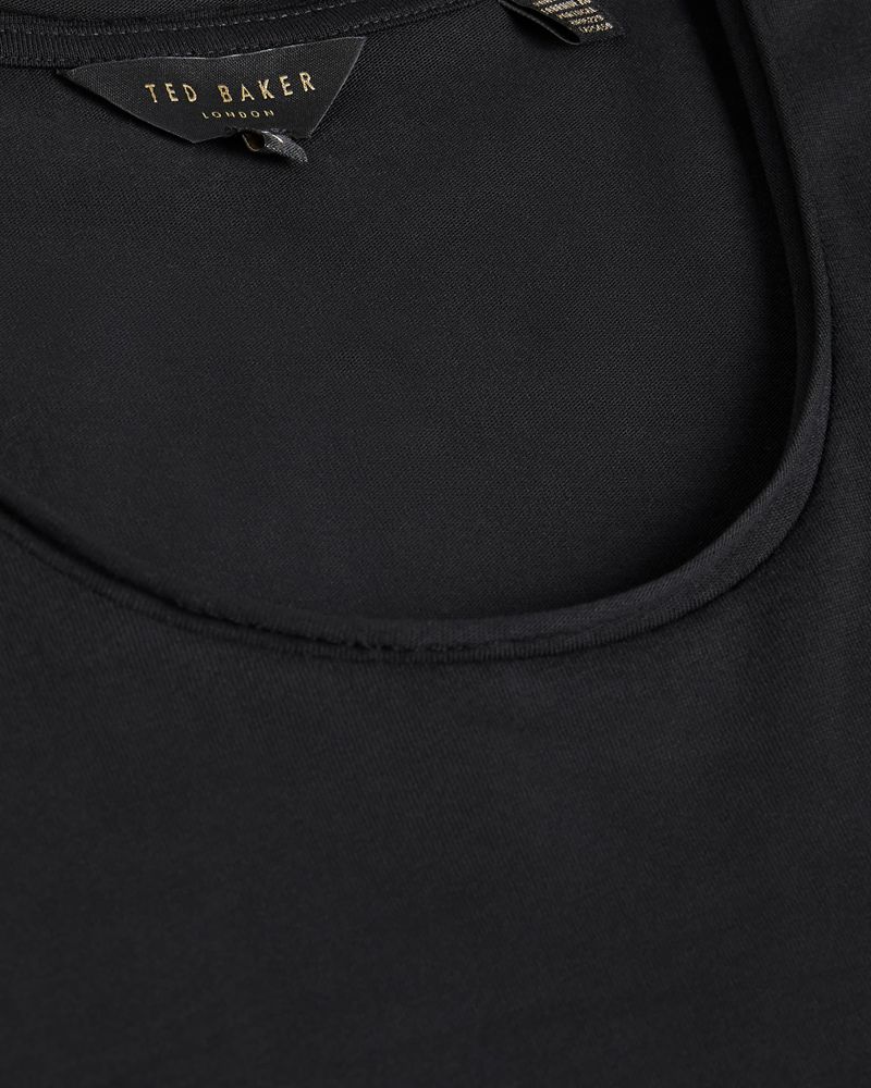 Ted Baker Miarna V-Neck Easy Fit Tee Blast Dam Svarta | BSK-907316