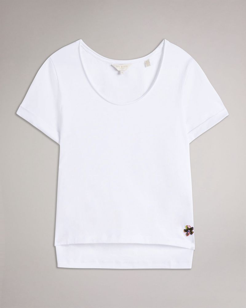 Ted Baker Miarna V-Neck Easy Fit Tee Blast Dam Vita | TRV-845012
