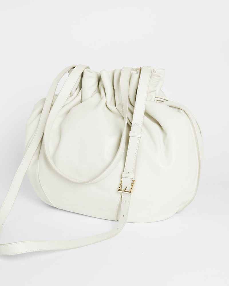 Ted Baker Miemi Slouchy Drawstring Shopper Väska Dam Vita | DOQ-460175