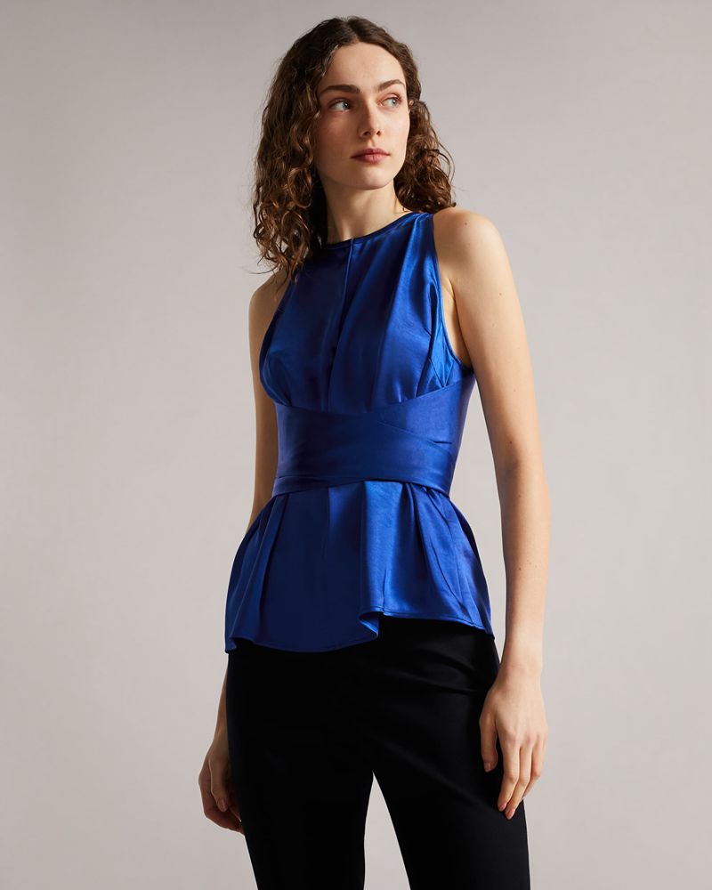 Ted Baker Mikelle Self Halter Cami Blast Dam Blå | LJB-504379