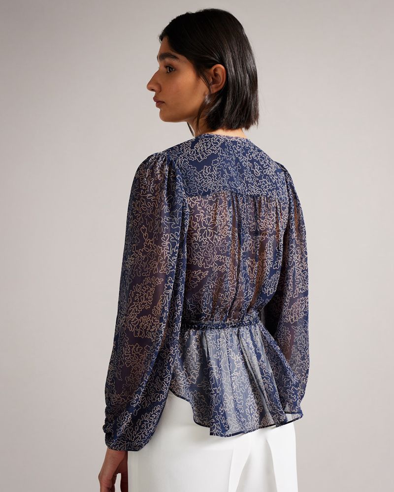 Ted Baker Mildrid Blast Dam Marinblå | WPL-369421