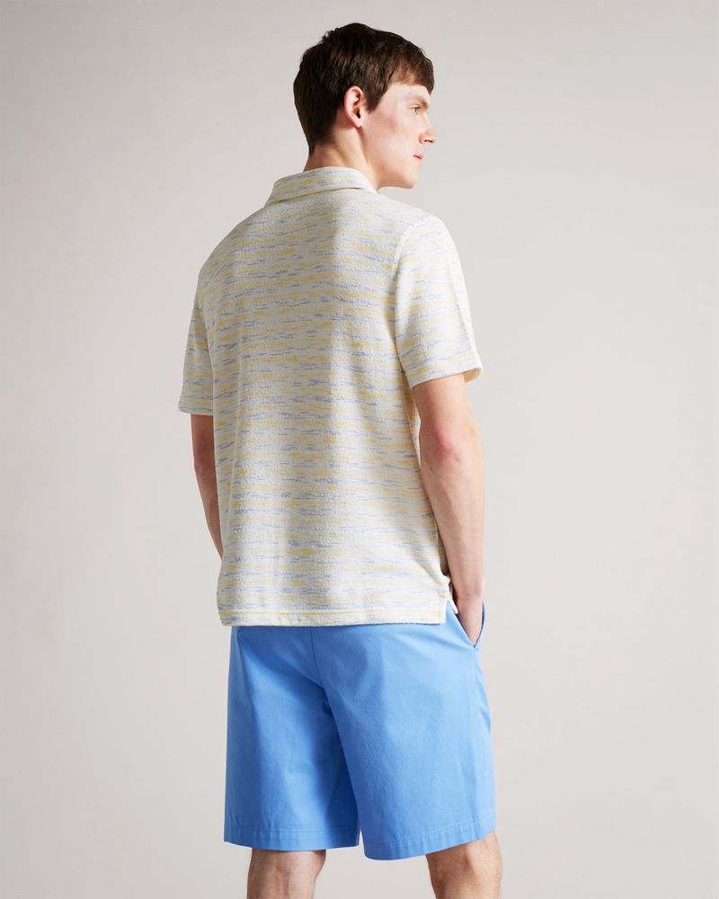 Ted Baker Milson Ss Open Collar Towelling Polo Blast Herr Gula | KTU-618207