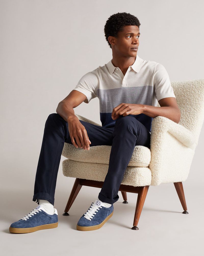 Ted Baker Miyles Retro Gumsoles Sneakers Herr Marinblå | ZWH-845609