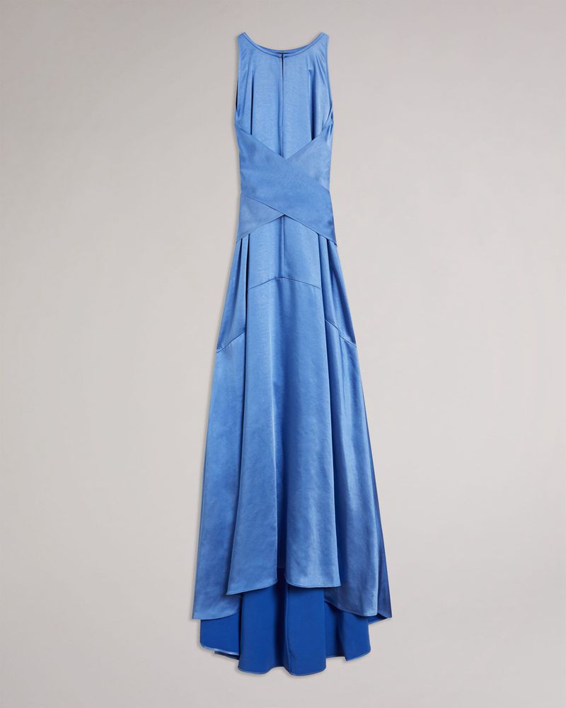 Ted Baker Mmilly High Low Halter With Integral Klänning Dam Blå | MIZ-039764