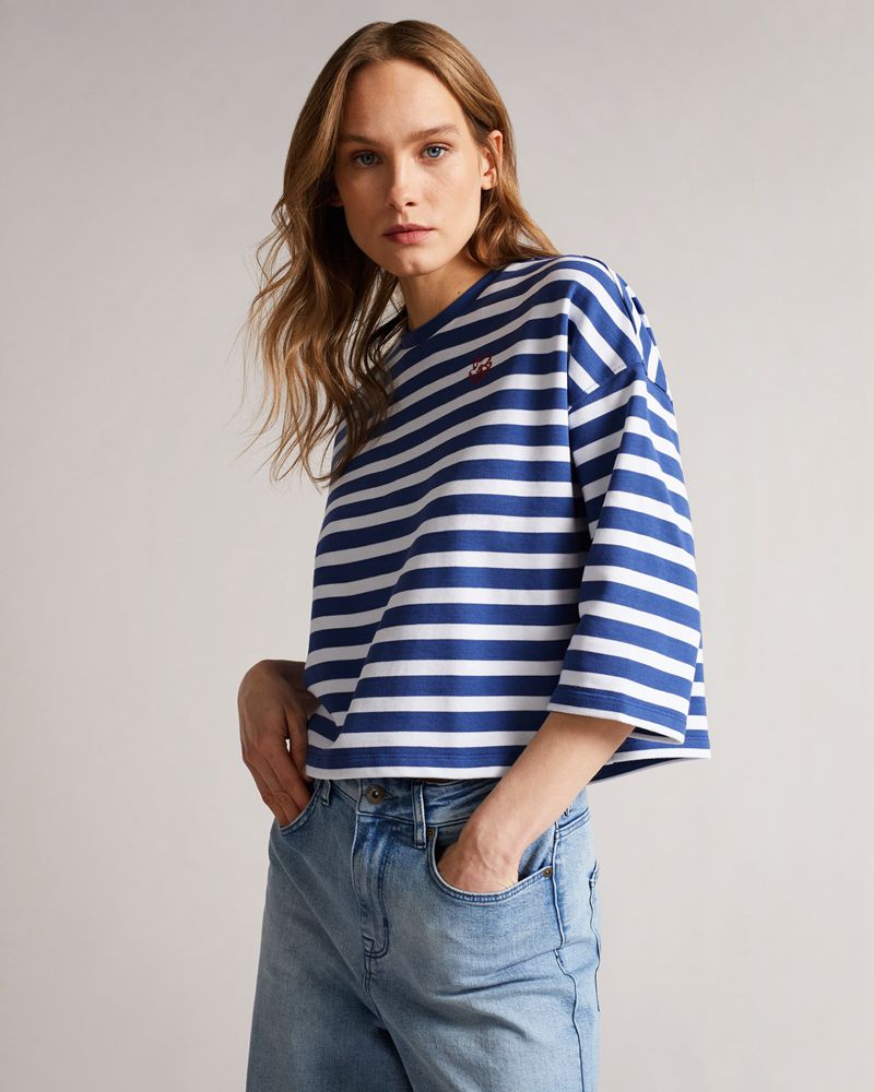 Ted Baker Mmorra Stripe Blast Dam Blå | TPJ-734568
