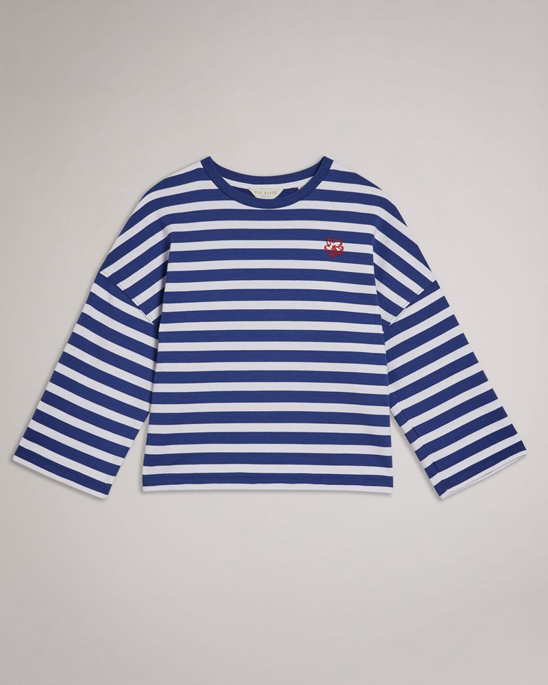 Ted Baker Mmorra Stripe Blast Dam Blå | TPJ-734568