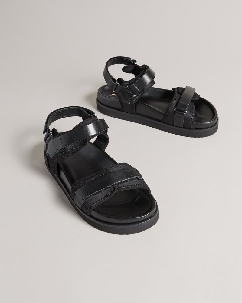 Ted Baker Nalha Kardborreband Sports Sandaler Dam Svarta | DNQ-819623