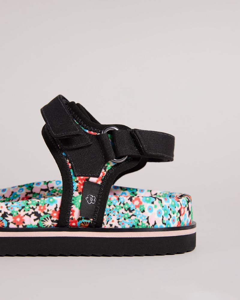 Ted Baker Nalhu Flirty Texture Ditsy Floral Sportss Badkläder Dam Svarta | BVP-504912
