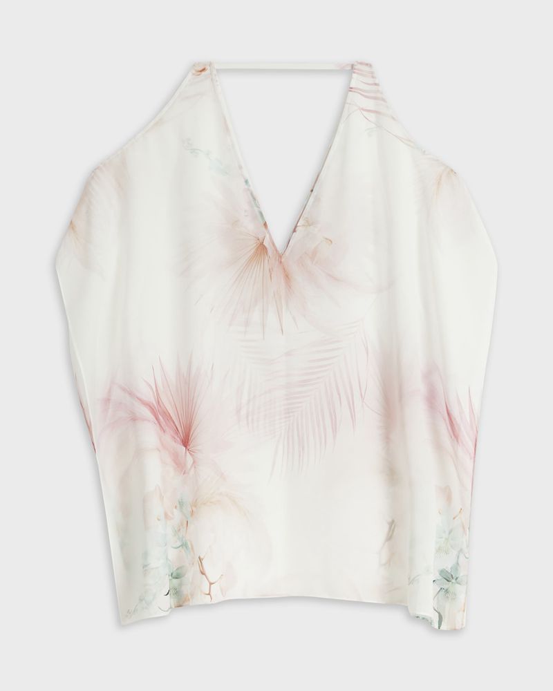 Ted Baker Natalli Square V-Neck Cover Up With Cold Badkläder Dam Vita | ZKR-793402