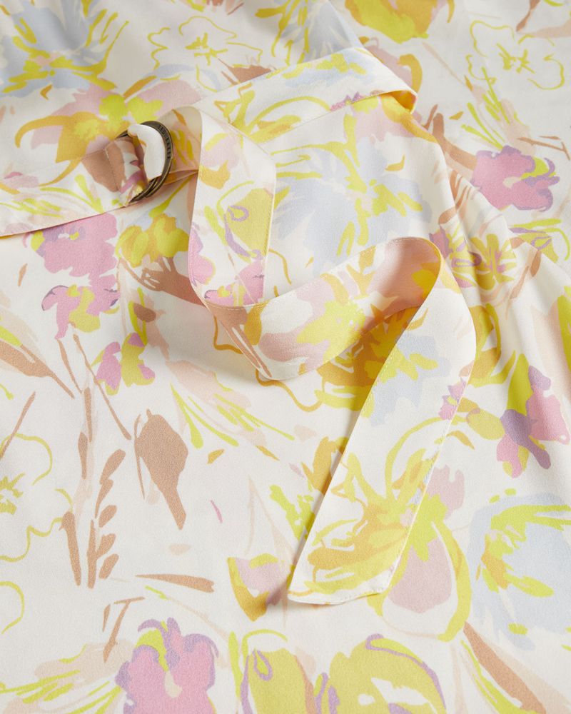 Ted Baker Necole Printed Tea Klänning Dam Vita | RTE-301847