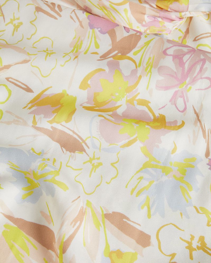 Ted Baker Necole Printed Tea Klänning Dam Vita | RTE-301847