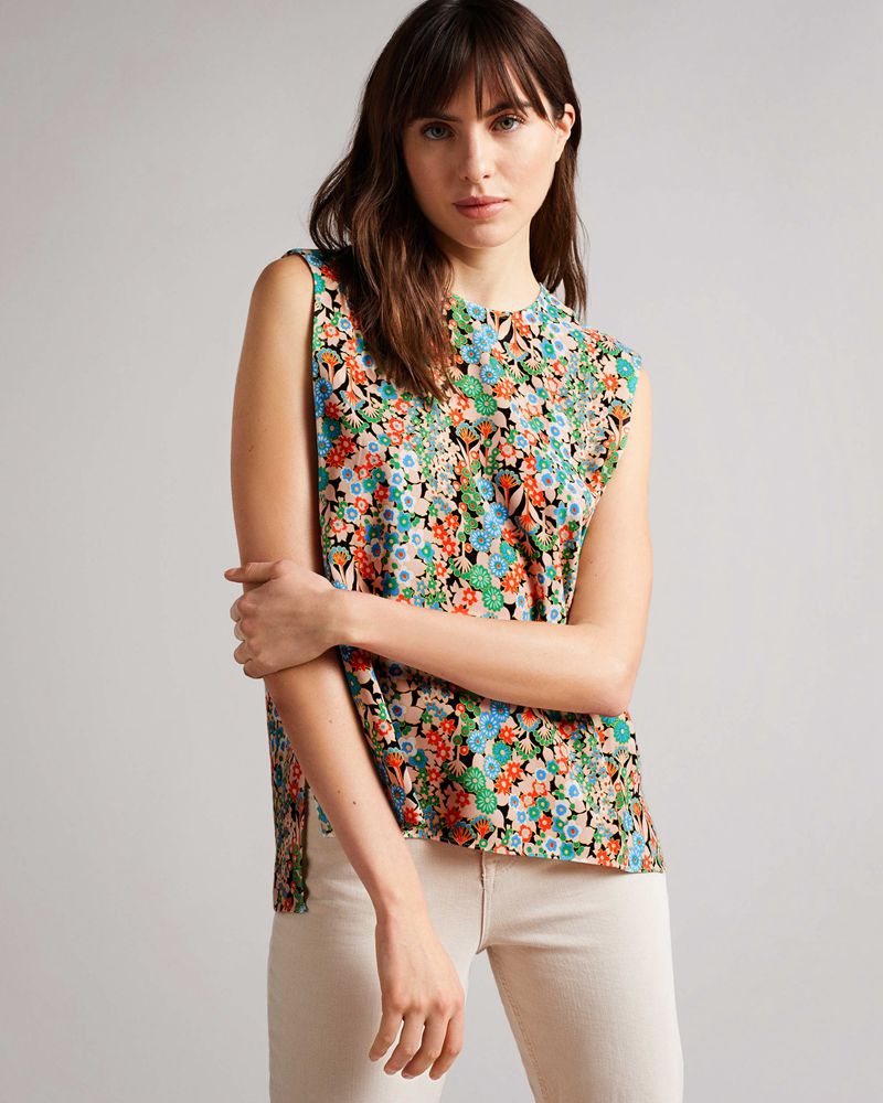 Ted Baker Nelliy Ärmlös With Detail Blast Dam Svarta | NSY-135794