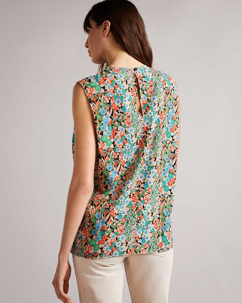 Ted Baker Nelliy Ärmlös With Detail Blast Dam Svarta | NSY-135794