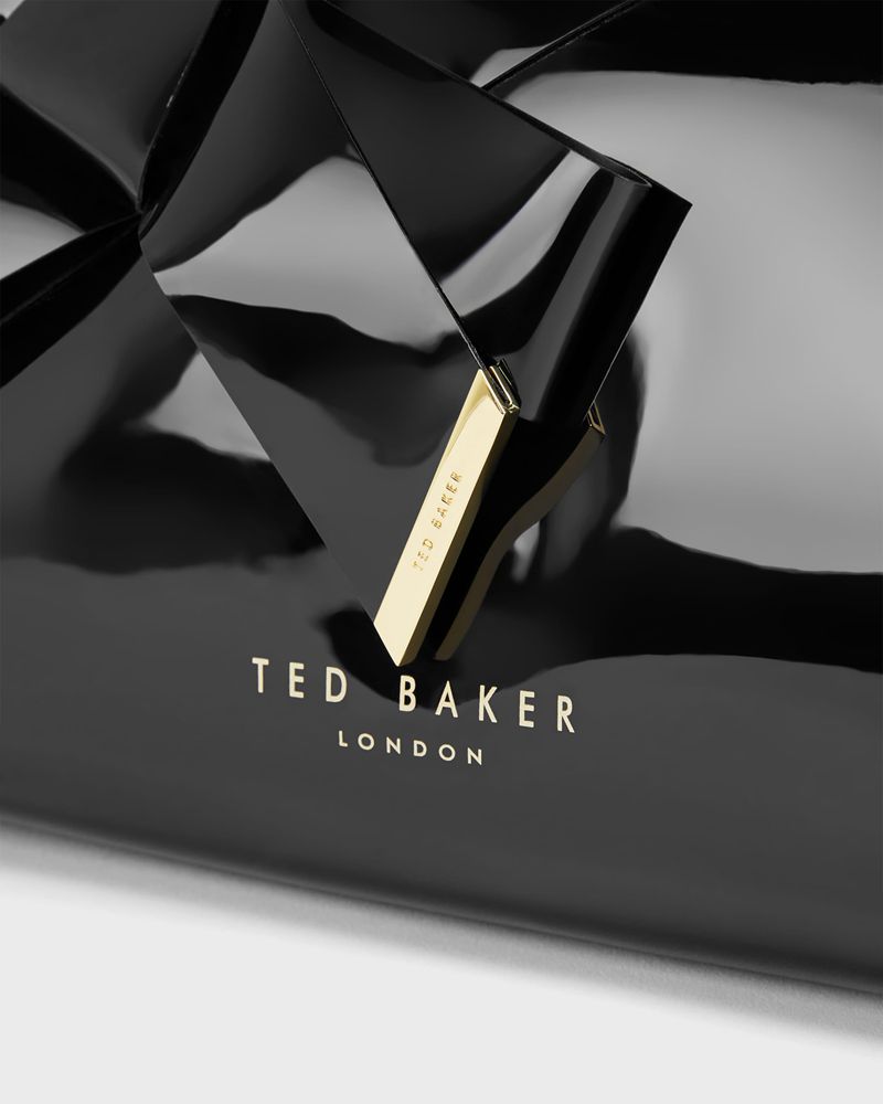 Ted Baker Nicco Knot Bow Wash Sminkväska Dam Svarta | BGF-436972