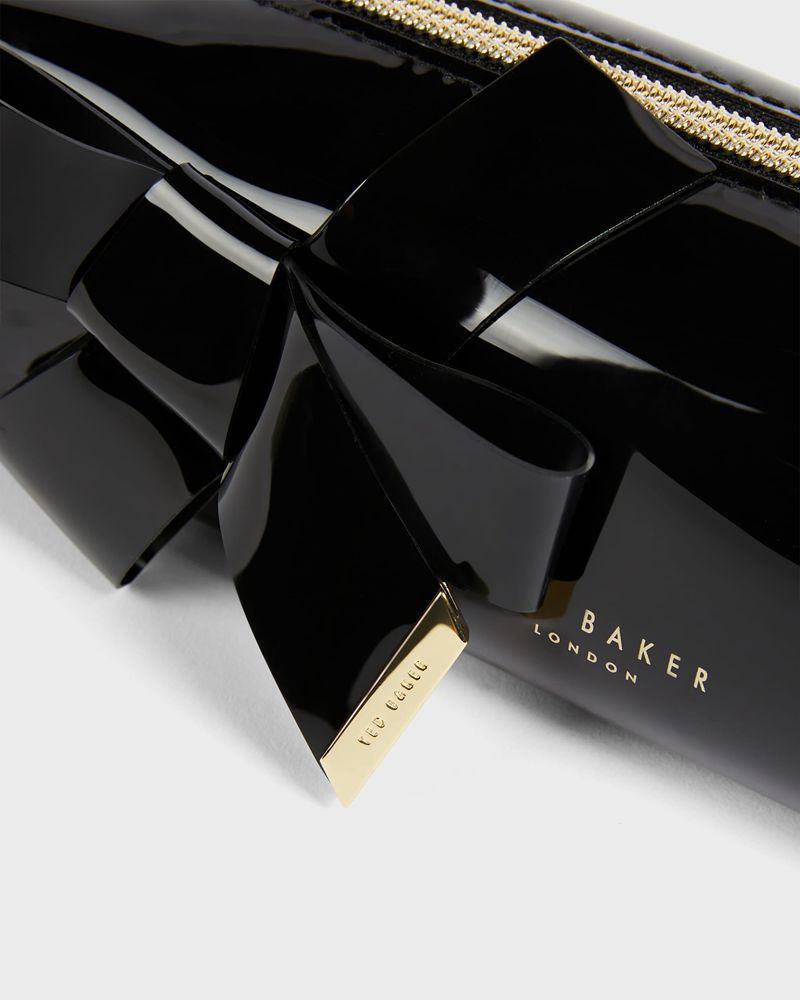 Ted Baker Nikara Knot Bow Brush Case Sminkväska Dam Svarta | JED-968417
