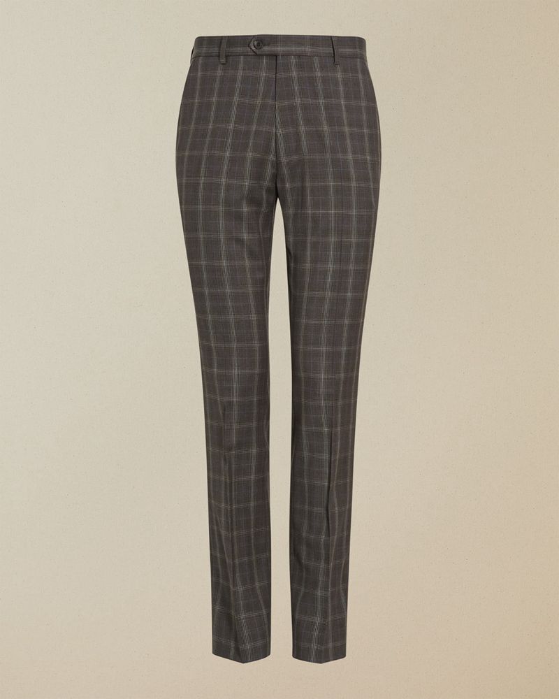 Ted Baker Noviat Debonair Wool Check Kostymer Herr Bruna | HPG-750249
