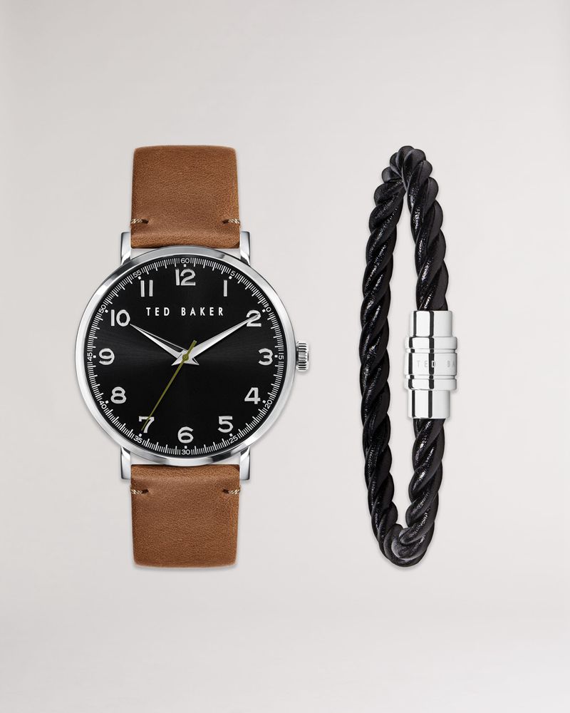 Ted Baker Nxweek & Bracelet Gift Set Plånbok Herr Svarta | NCP-615842