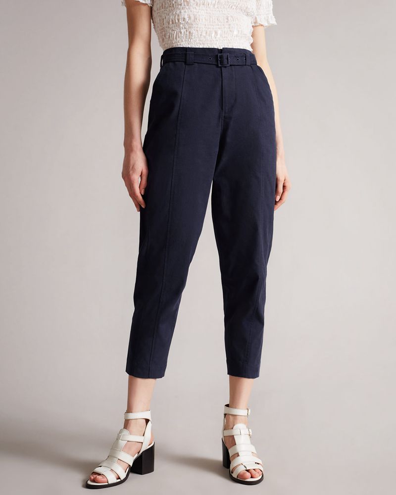 Ted Baker Nysse Panelled Barrel Leg Blast Dam Marinblå | INA-369174