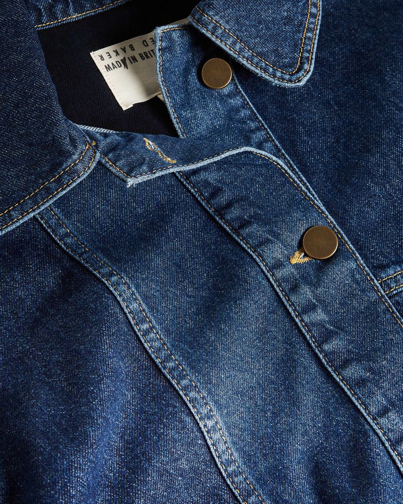 Ted Baker Oasiss Denim Patch Jacka Dam Blå | UVF-823641