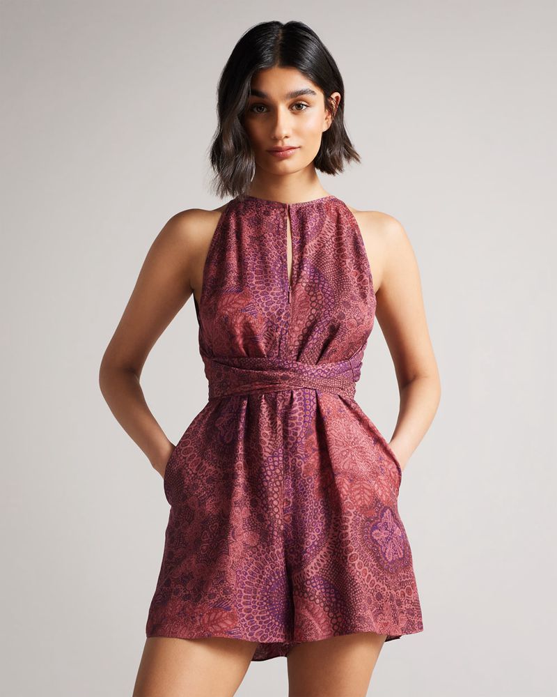 Ted Baker Odesia Halterneck Wrap Jumpers Dam Röda | LVR-829015