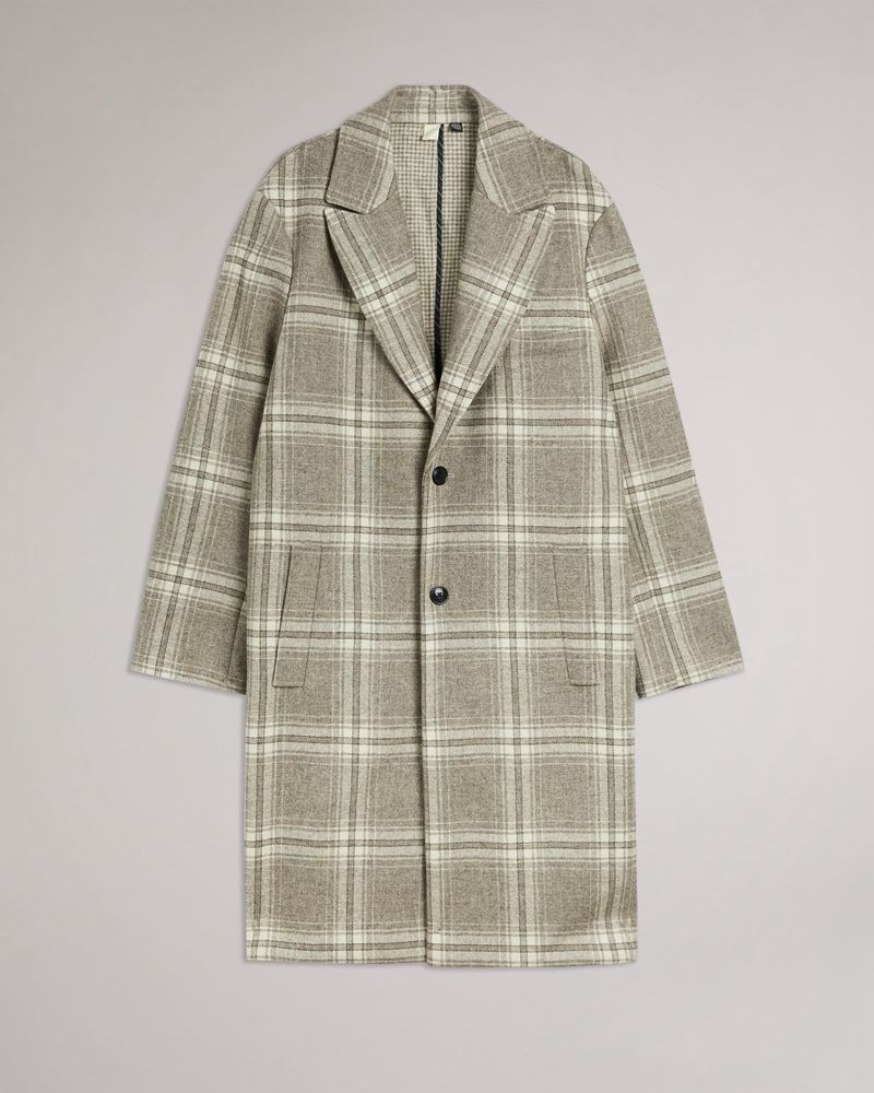 Ted Baker Ogle Relaxed Fit Check Rockar Herr Bruna | HQS-280364