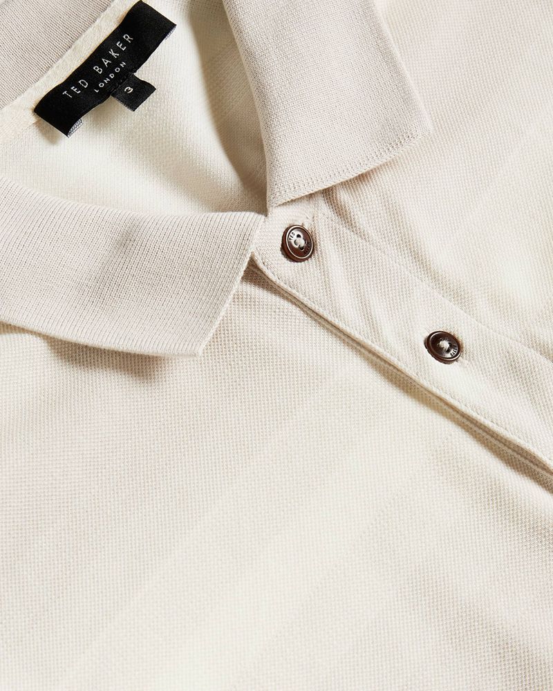 Ted Baker Omeath Ss Striped Polo Blast Herr Gray | BMS-804975
