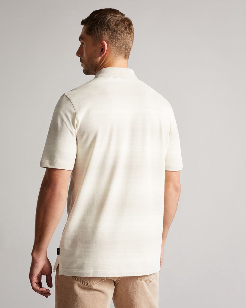 Ted Baker Omeath Ss Striped Polo Blast Herr Gray | BMS-804975