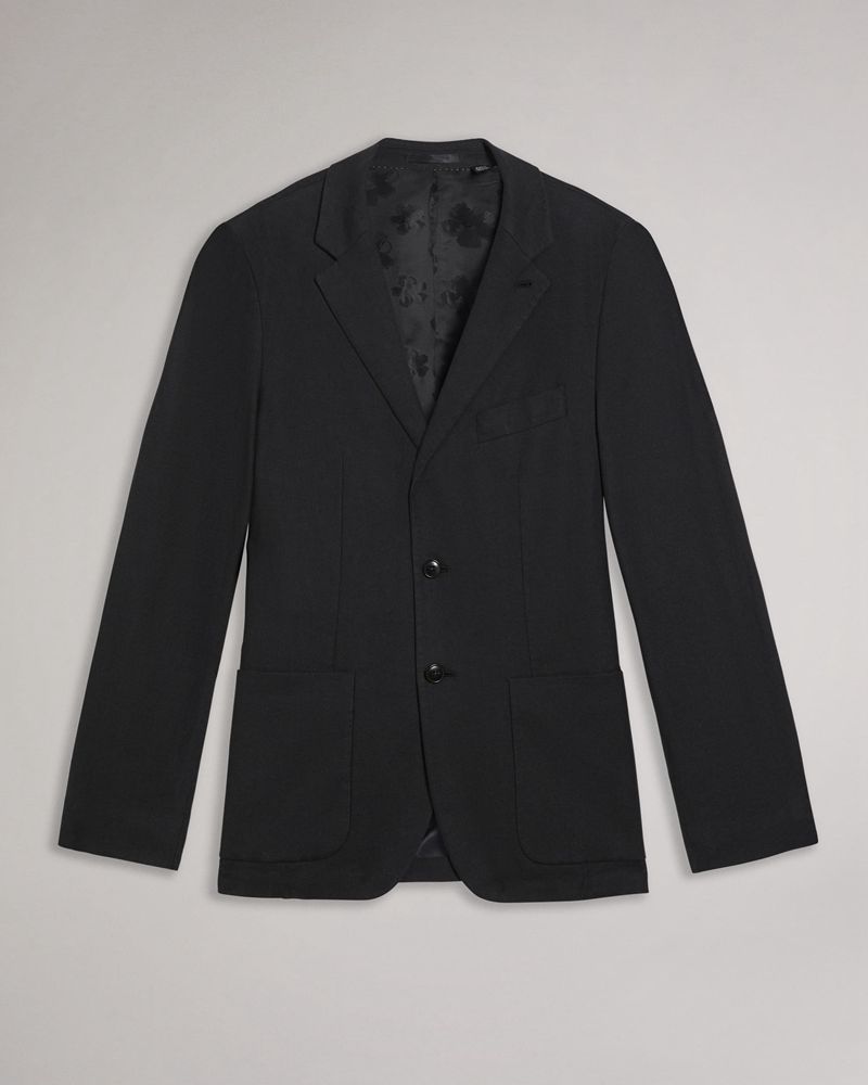 Ted Baker Onich Linen Blazer Kostymer Herr Svarta | LEX-659412