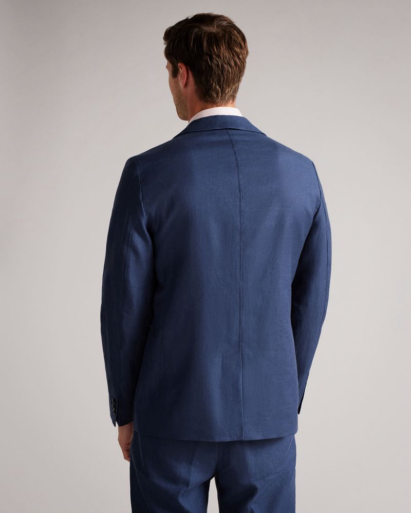 Ted Baker Onich Linen Blazer Kostymer Herr Marinblå | OFU-631724