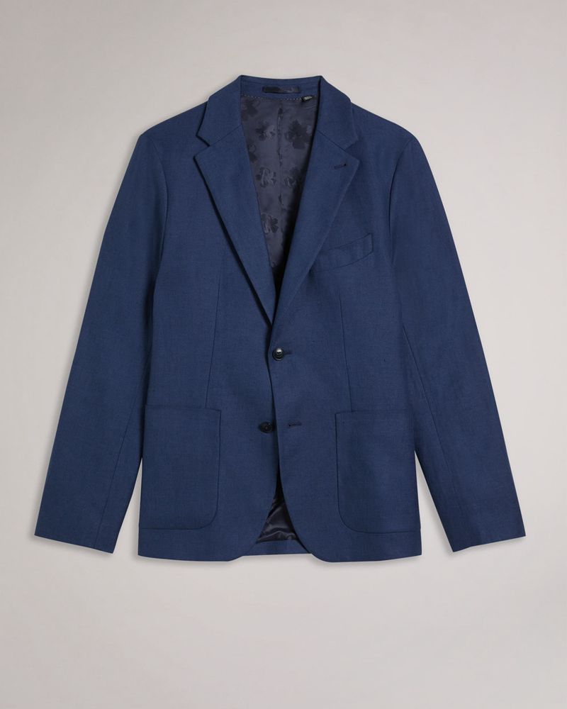 Ted Baker Onich Linen Blazer Kostymer Herr Marinblå | OFU-631724