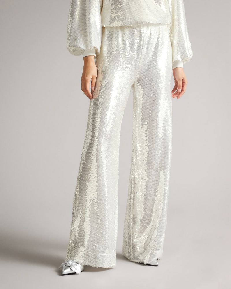 Ted Baker Opalan Sequin Flood Length Jogger Byxor Dam Gray | GIC-092476