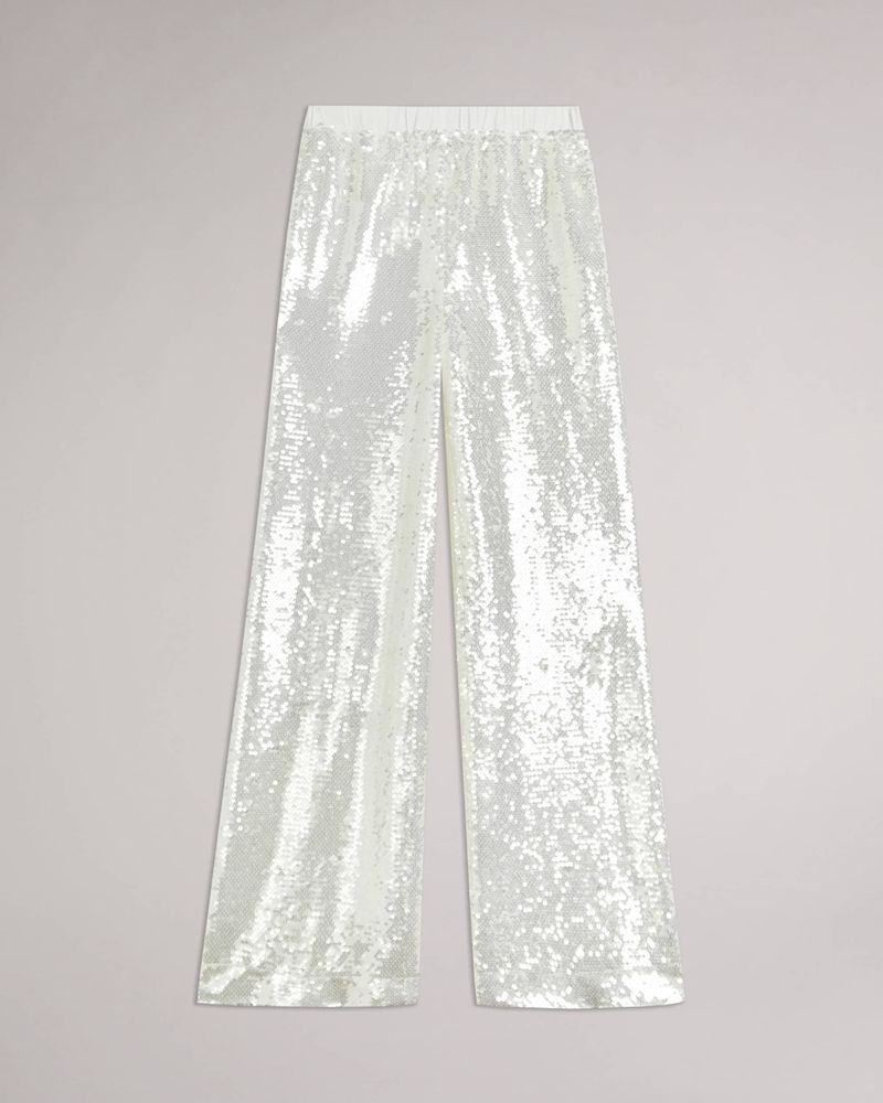 Ted Baker Opalan Sequin Flood Length Jogger Byxor Dam Gray | GIC-092476