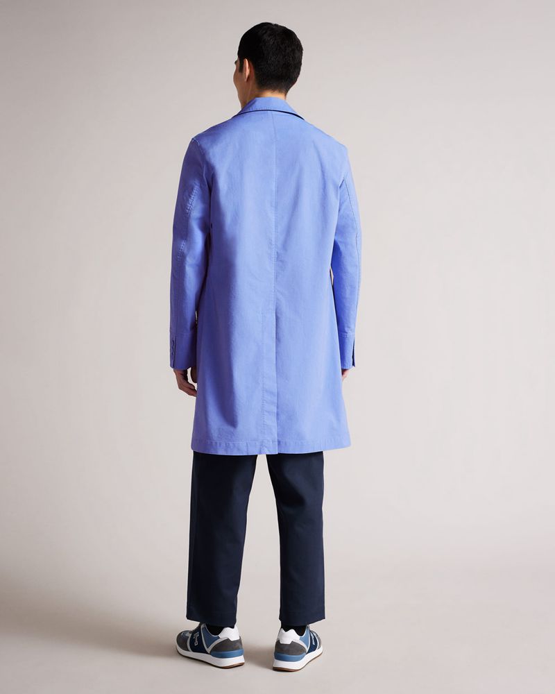 Ted Baker Ordie Shot Bomull Mac Rockar Herr Blå | IVK-086975