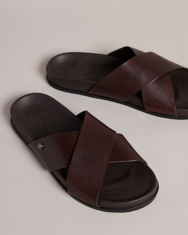 Ted Baker Oscarr Leathers Badtofflor Herr Bruna | MOS-794612