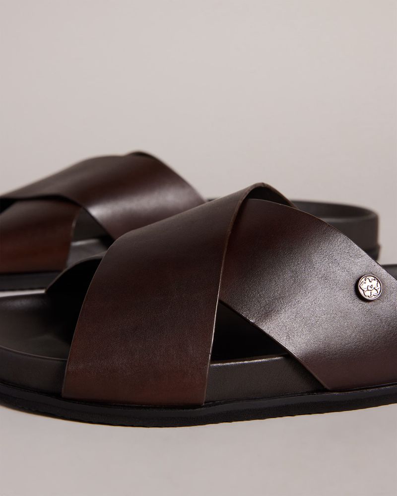Ted Baker Oscarr Leathers Badtofflor Herr Bruna | MOS-794612