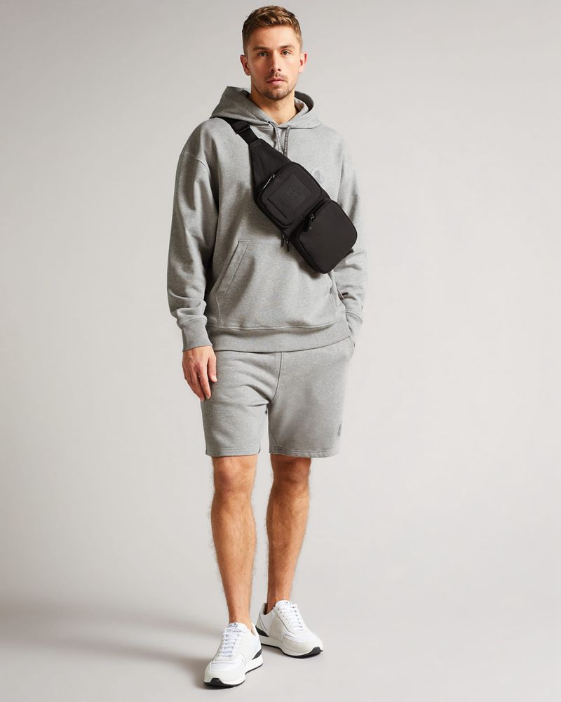 Ted Baker Owenns Relaxed Fit Hoodie Blast Herr Gray | RTS-153698