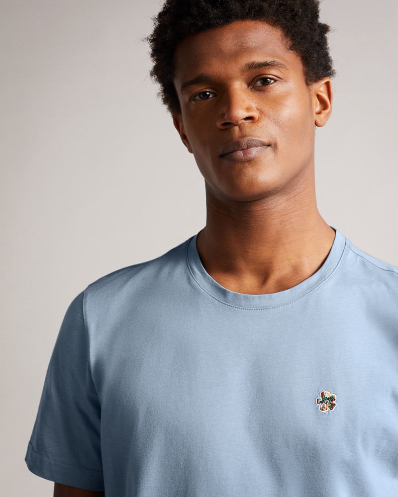 Ted Baker Oxford Sleeve T Blast Herr Blå | CBJ-260943
