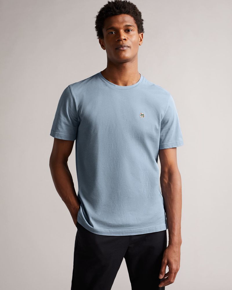 Ted Baker Oxford Sleeve T Blast Herr Blå | CBJ-260943