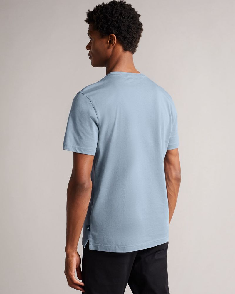Ted Baker Oxford Sleeve T Blast Herr Blå | CBJ-260943