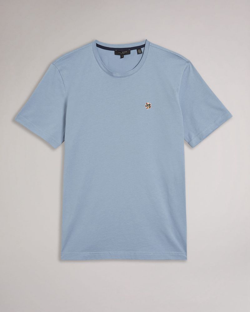 Ted Baker Oxford Sleeve T Blast Herr Blå | CBJ-260943