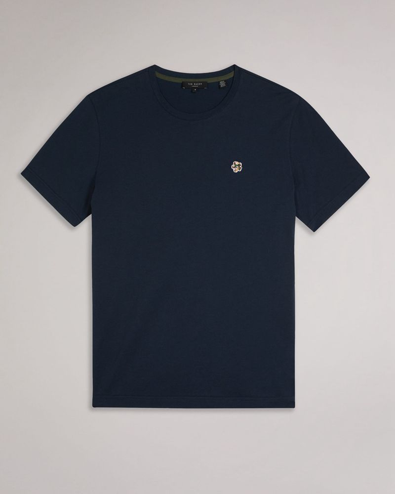 Ted Baker Oxford Sleeve T Blast Herr Marinblå | TNY-510876