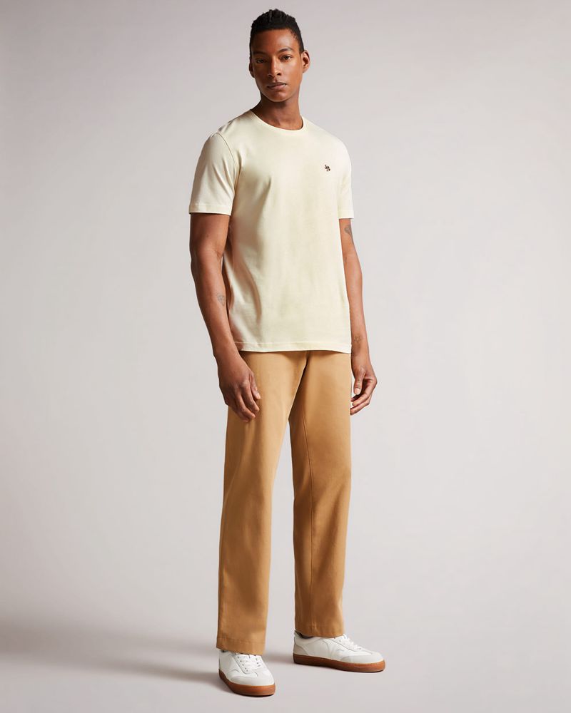 Ted Baker Oxford Sleeve T Blast Herr Natural | CRV-289436