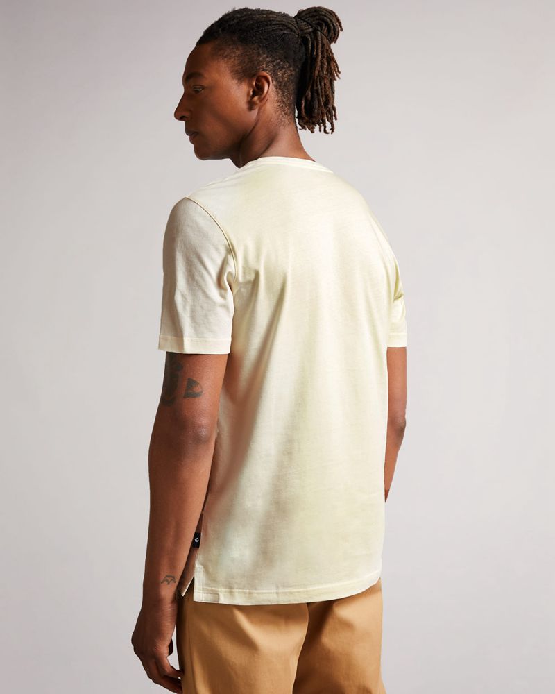 Ted Baker Oxford Sleeve T Blast Herr Natural | CRV-289436