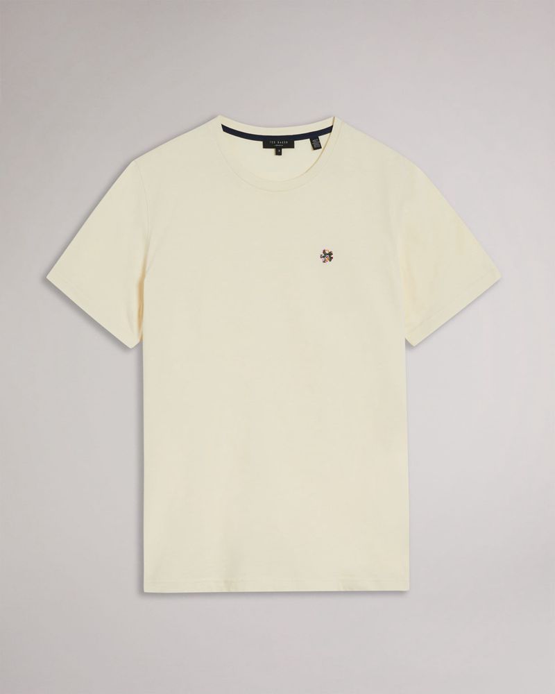 Ted Baker Oxford Sleeve T Blast Herr Natural | CRV-289436